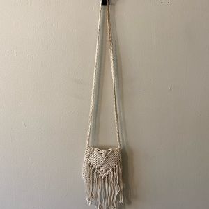 Macrame crossbody bag